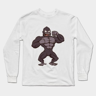 Angry Gorilla Beating His Chest Long Sleeve T-Shirt